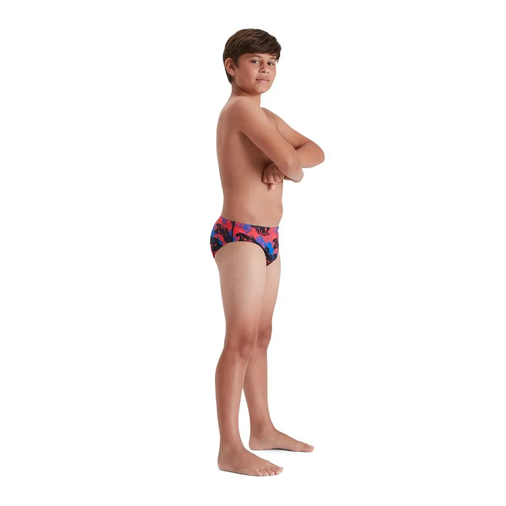 Speedo Mosh Pit Allover 6.5 Cm Badeslip male, Black / lava red / blue flame, 13-14Y Speedo Mosh Pit Allover 6.5 Cm Badeslip male, Black / lava red / blue flame, 13-14Y