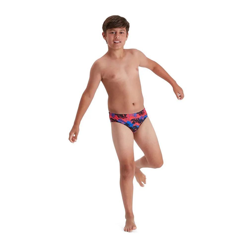 Speedo Mosh Pit Allover 6.5 Cm Badeslip male, Black / lava red / blue flame, 13-14Y Speedo Mosh Pit Allover 6.5 Cm Badeslip male, Black / lava red / blue flame, 13-14Y