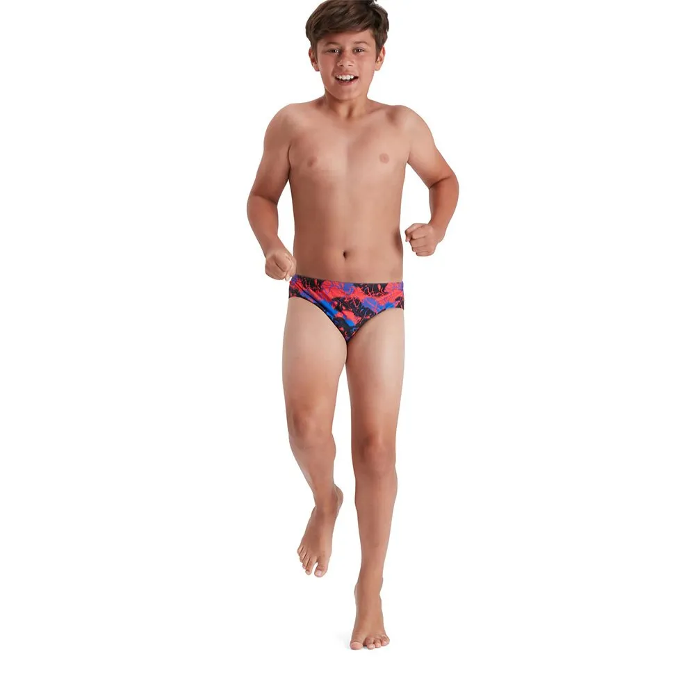 Speedo Mosh Pit Allover 6.5 Cm Badeslip male, Black / lava red / blue flame, 13-14Y Speedo Mosh Pit Allover 6.5 Cm Badeslip male, Black / lava red / blue flame, 13-14Y