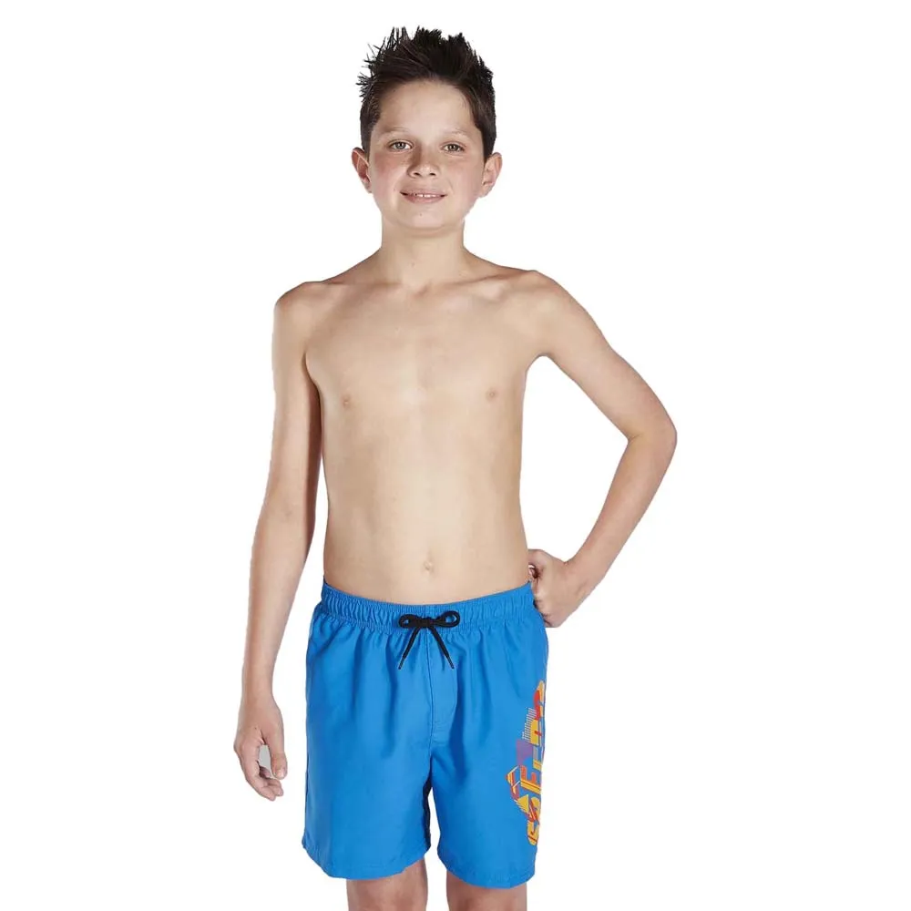 Speedo Printed Leisure 15´´ Badeshorts male, Blue / blue, 6-7Y