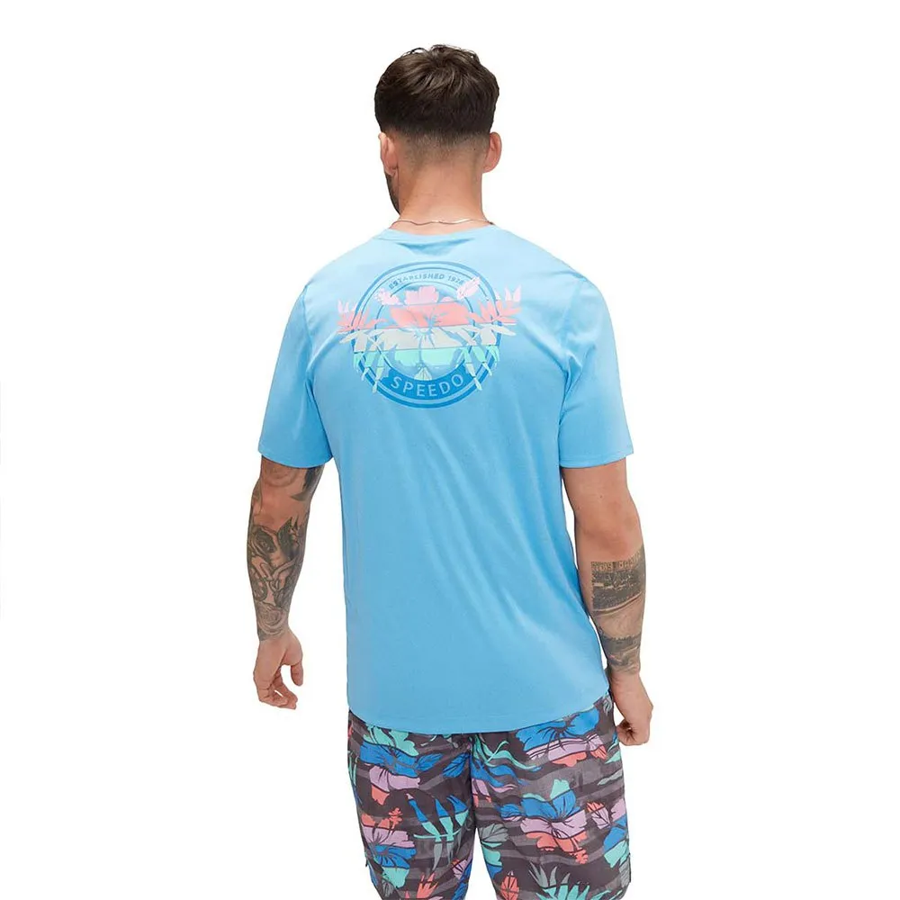 Speedo Printed Uv-schutz T-shirt Mit Kurzen ärmeln, Tranquil blue, M Speedo Printed Uv-schutz T-shirt Mit Kurzen ärmeln, Tranquil blue, M