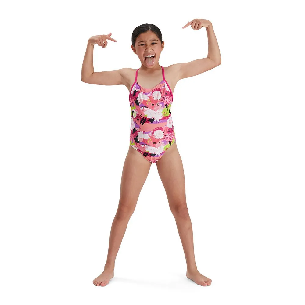 Speedo Punk Floral Lane Line Back Allover Endurance Badeanzug female Speedo Punk Floral Lane Line Back Allover Endurance Badeanzug female