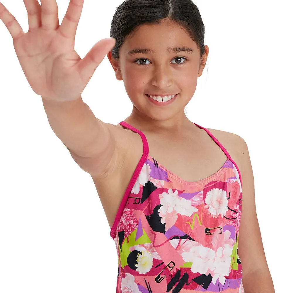 Speedo Punk Floral Lane Line Back Allover Endurance Badeanzug female Speedo Punk Floral Lane Line Back Allover Endurance Badeanzug female
