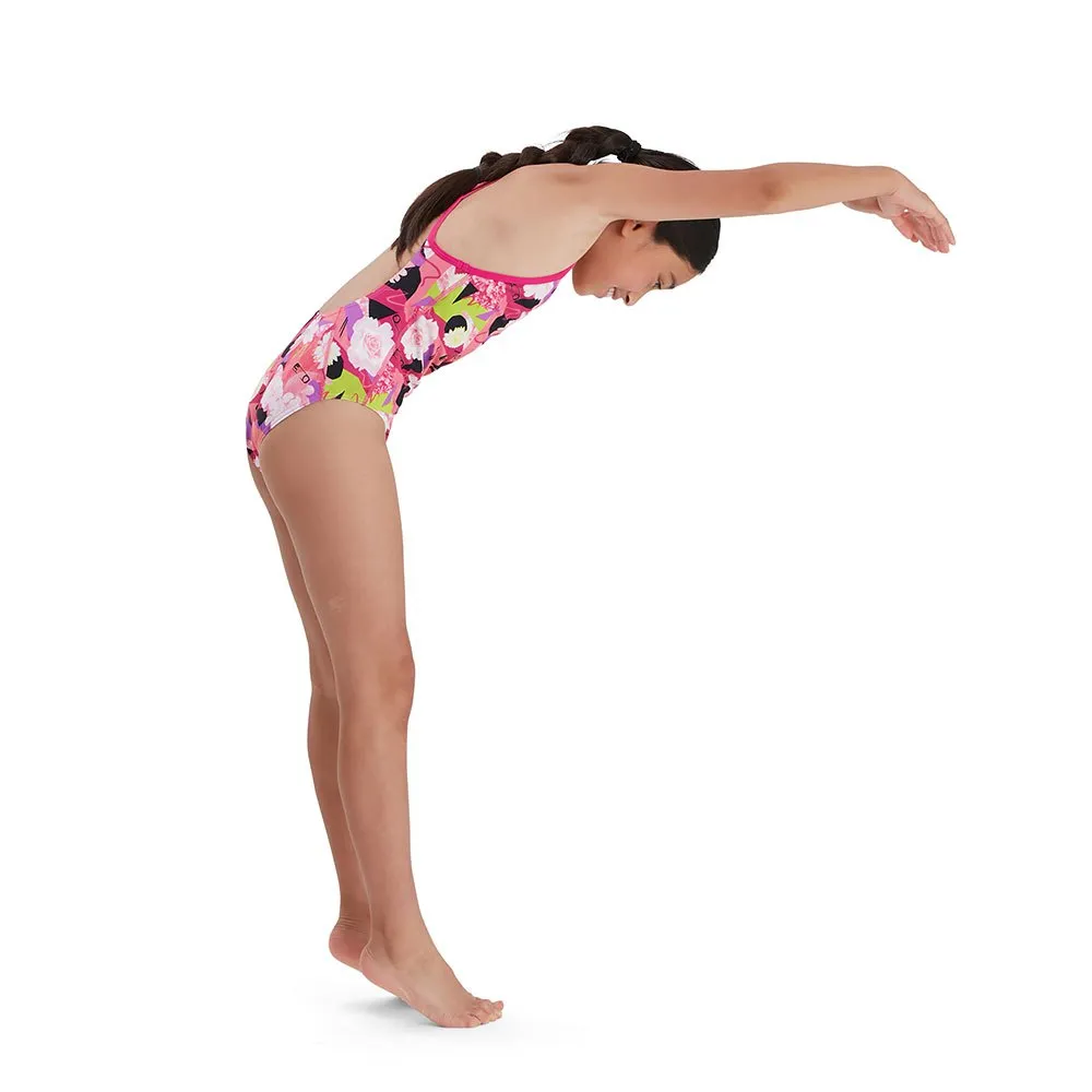 Speedo Punk Floral Lane Line Back Allover Endurance Badeanzug female Speedo Punk Floral Lane Line Back Allover Endurance Badeanzug female
