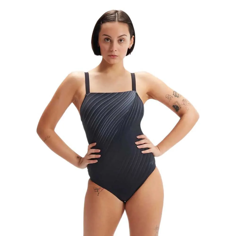 Speedo Shaping Amberglow Printed Badeanzug female, Black / usa charcoal / white Speedo Shaping Amberglow Printed Badeanzug female, Black / usa charcoal / white