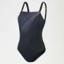 Speedo Shaping Amberglow Printed Badeanzug female, Black / usa charcoal / white