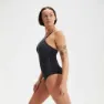 Speedo Shaping Amberglow Printed Badeanzug female, Black / usa charcoal / white