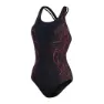 Speedo Shaping Calypso Printed Badeanzug female, Black / cherry / cinder rose