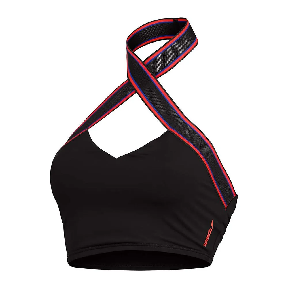 Speedo Solid Halter Crop Top Bikinioberteil