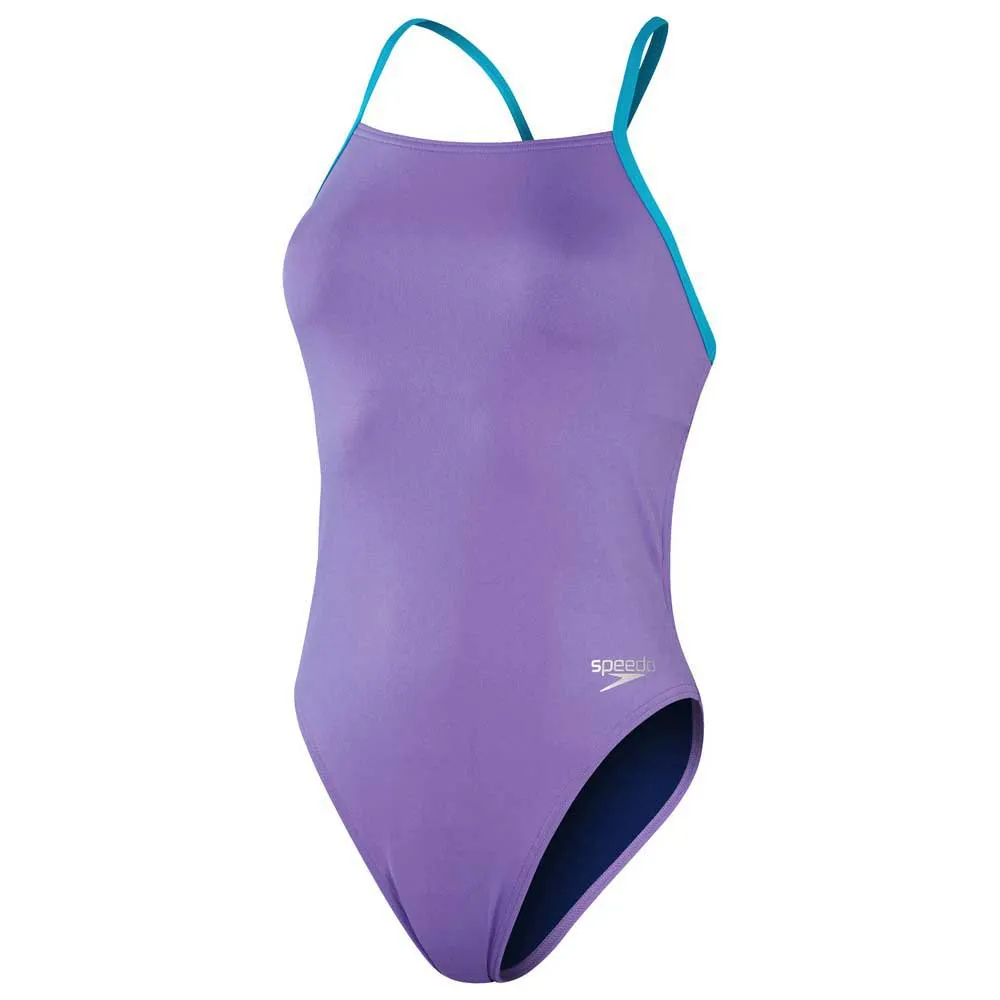 Speedo Solid Lattice-back Badeanzug female, Miami lilac / aquarium Speedo Solid Lattice-back Badeanzug female, Miami lilac / aquarium