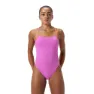 Speedo Solid Lattice Tie-back Badeanzug female, Neon violet