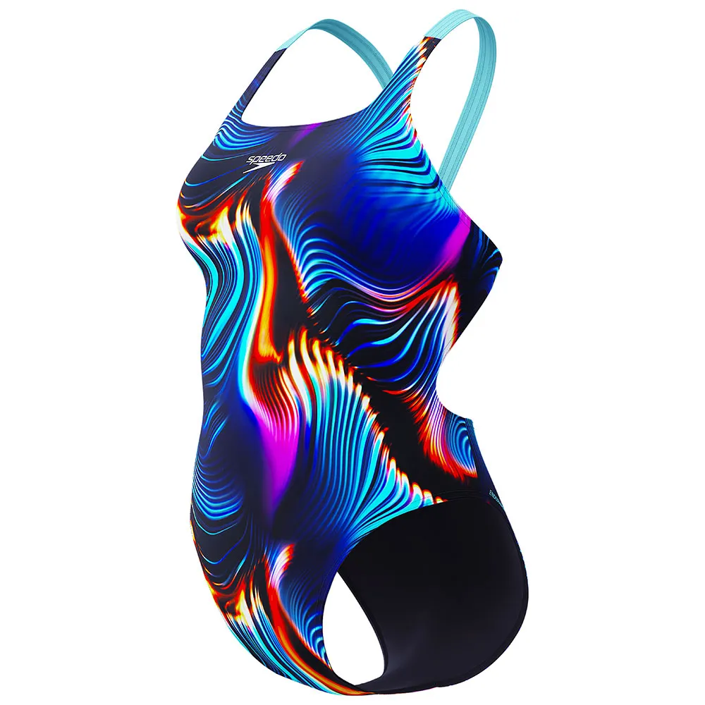 Speedo Sublimation Printed Leaderback Badeanzug