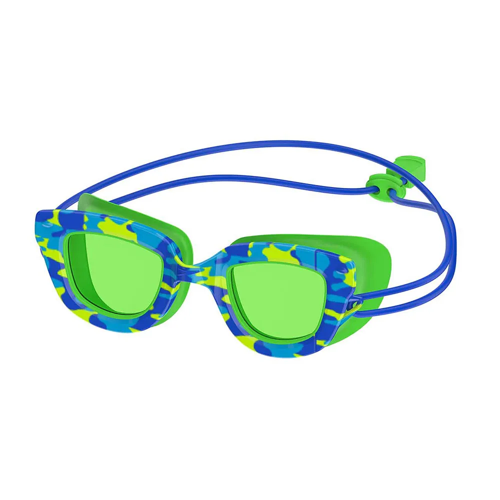 Speedo Sunny G Pop Seasiders Print Kinderschwimmbrille, Speedo blue camo / jello green, One Size Speedo Sunny G Pop Seasiders Print Kinderschwimmbrille, Speedo blue camo / jello green, One Size