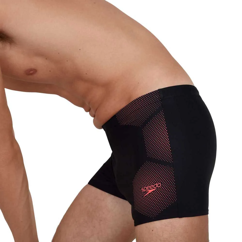 Speedo Tech Placement Badehose Boxer, Speedo black / psycho red Speedo Tech Placement Badehose Boxer, Speedo black / psycho red