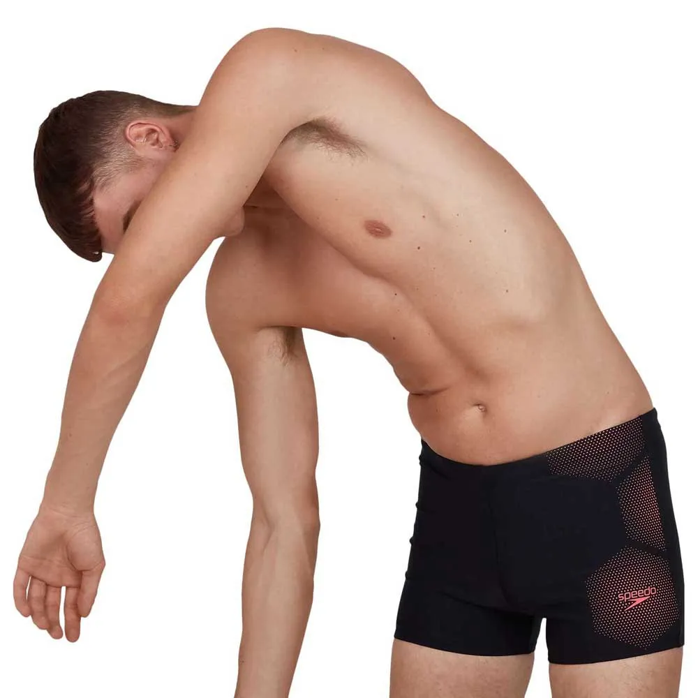 Speedo Tech Placement Badehose Boxer, Speedo black / psycho red Speedo Tech Placement Badehose Boxer, Speedo black / psycho red