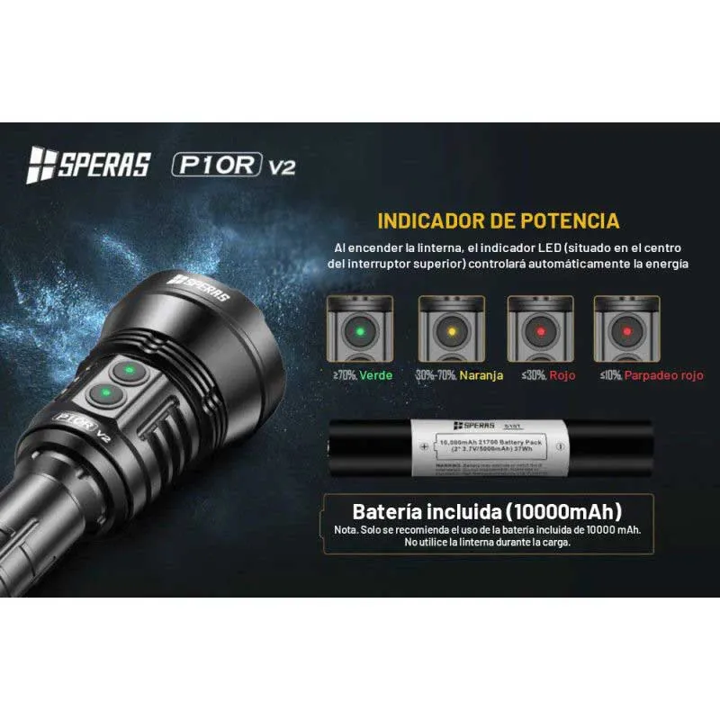 Speras Sft70 Taschenlampe, Black, 10000 Lumina Speras Sft70 Taschenlampe, Black, 10000 Lumina