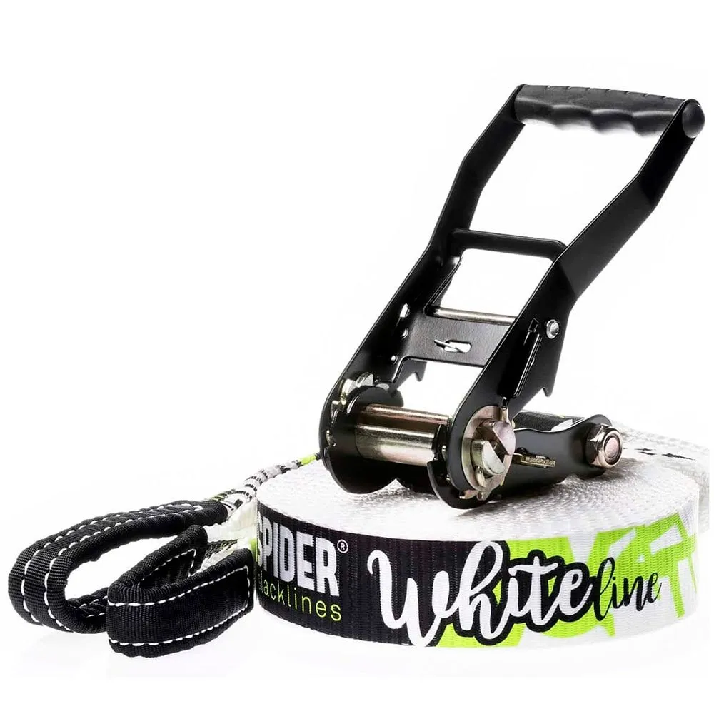 Spider Slacklines 15 M Slackline-set, White, One Size Spider Slacklines 15 M Slackline-set, White, One Size