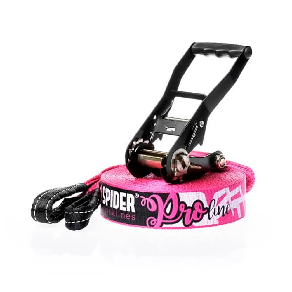 Spider Slacklines Pro 20 M Slackline, Pink, One Size Spider Slacklines Pro 20 M Slackline, Pink, One Size