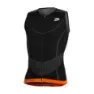 Spiuk Long Distance ärmelloses Triathlon-trikot, Black / orange, XS/S