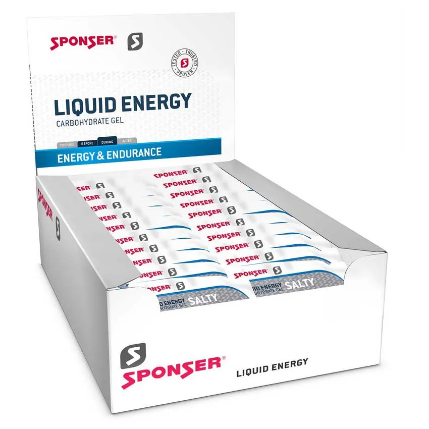 SPONSER Liquid Schachtel Mit Energiegelen Salzig 35g 40 Einheiten, Multicolor, One Size SPONSER Liquid Schachtel Mit Energiegelen Salzig 35g 40 Einheiten, Multicolor, One Size