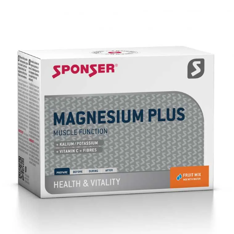 SPONSER Magnesium Plus Trinkampullen Packung Fruchtmischung 6.5g 20 Einheiten, Multicolor, One Size