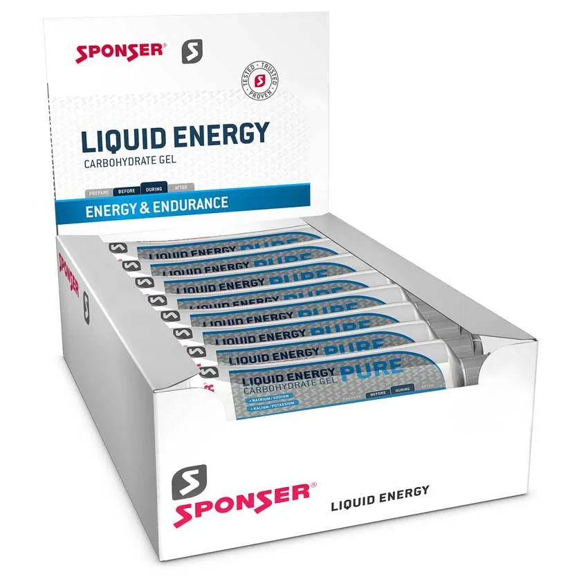 SPONSER Pure Liquid Schachtel Mit Energiegelen 70g 18 Einheiten, Multicolor, One Size