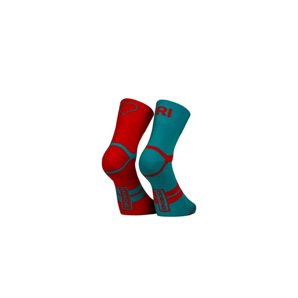 SPORCKS Sechs Sekunden Socke, Rot blaue SPORCKS Sechs Sekunden Socke, Rot blaue