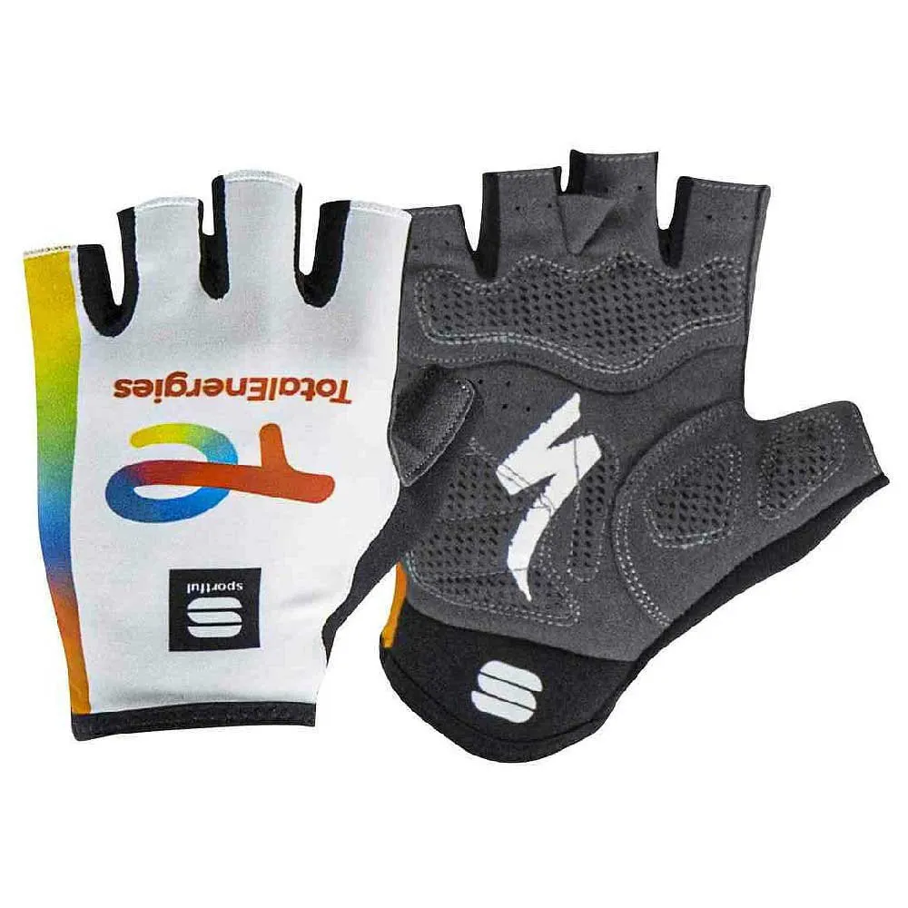 Sportful Total Energies Race Team Kurze Handschuhe, White Sportful Total Energies Race Team Kurze Handschuhe, White