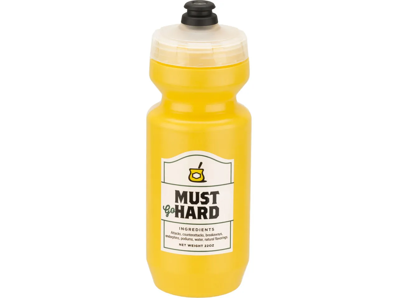 Spurcycle Must Go Hard Trinkflasche, Yellow, 650ml Spurcycle Must Go Hard Trinkflasche, Yellow, 650ml
