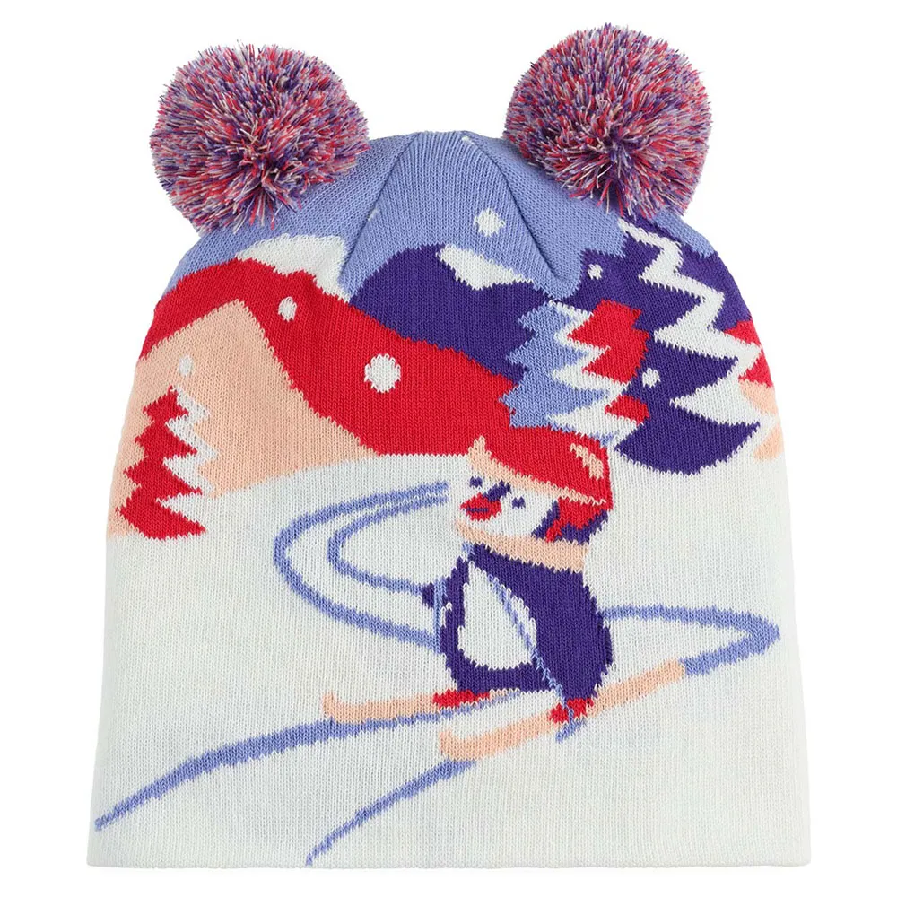 Spyder Bitsy Penguin Double Pom Mütze, Multi, M/L Spyder Bitsy Penguin Double Pom Mütze, Multi, M/L