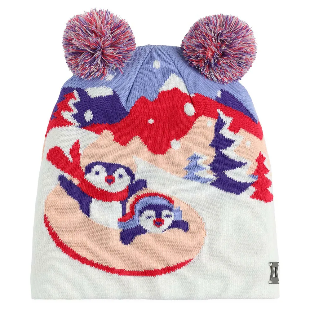 Spyder Bitsy Penguin Double Pom Mütze, Multi, M/L Spyder Bitsy Penguin Double Pom Mütze, Multi, M/L