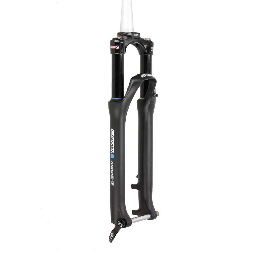 SR Suntour Mobie45 Gabel Lor Ds Air Tapered 15 Mm Gabel, Black, 28" - 700C, 100mm SR Suntour Mobie45 Gabel Lor Ds Air Tapered 15 Mm Gabel, Black, 28" - 700C, 100mm