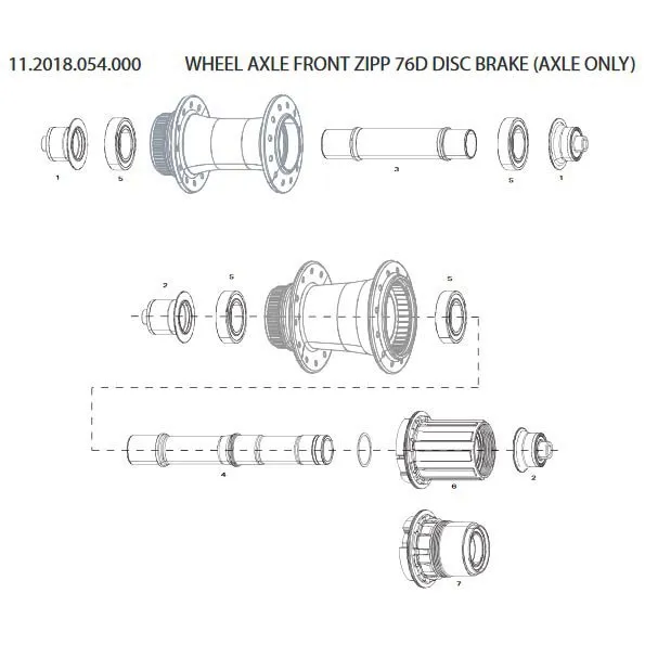 SRAM 76d Disc Brake Vorderradachse, Black, One Size SRAM 76d Disc Brake Vorderradachse, Black, One Size
