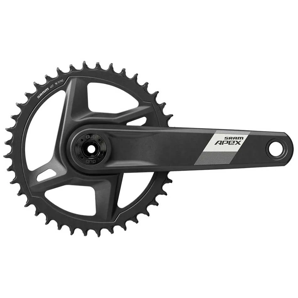 SRAM Apex 1 D1 Dub Wide Kurbelgarnitur, Black, 172.5mm, 40t SRAM Apex 1 D1 Dub Wide Kurbelgarnitur, Black, 172.5mm, 40t