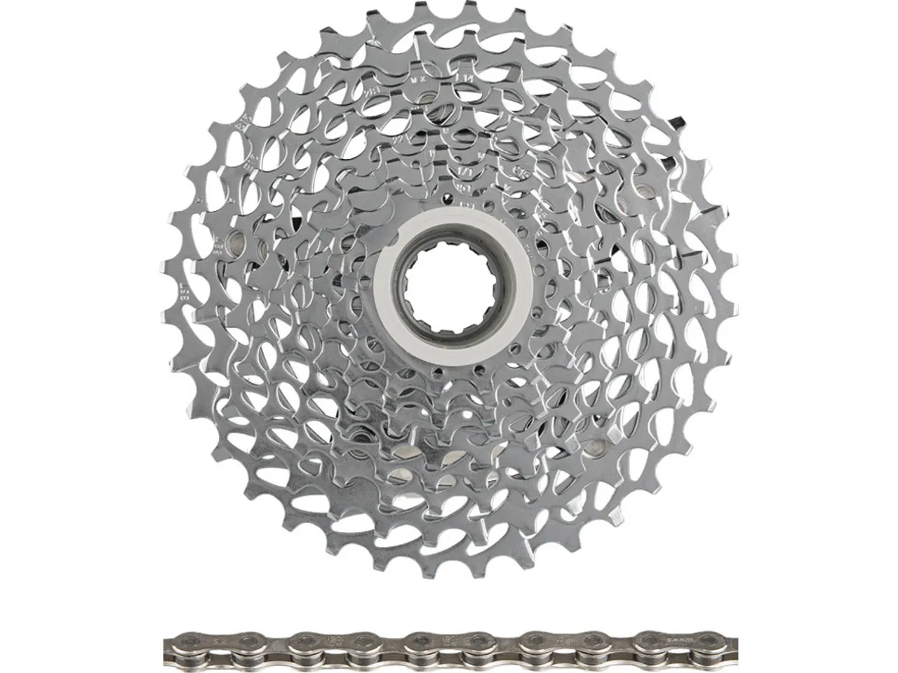 SRAM Apex / X7 / GX PG-1050 Kassette + PC 1051 Kette 10-fach Verschleißset, 11-32 SRAM Apex / X7 / GX PG-1050 Kassette + PC 1051 Kette 10-fach Verschleißset, 11-32