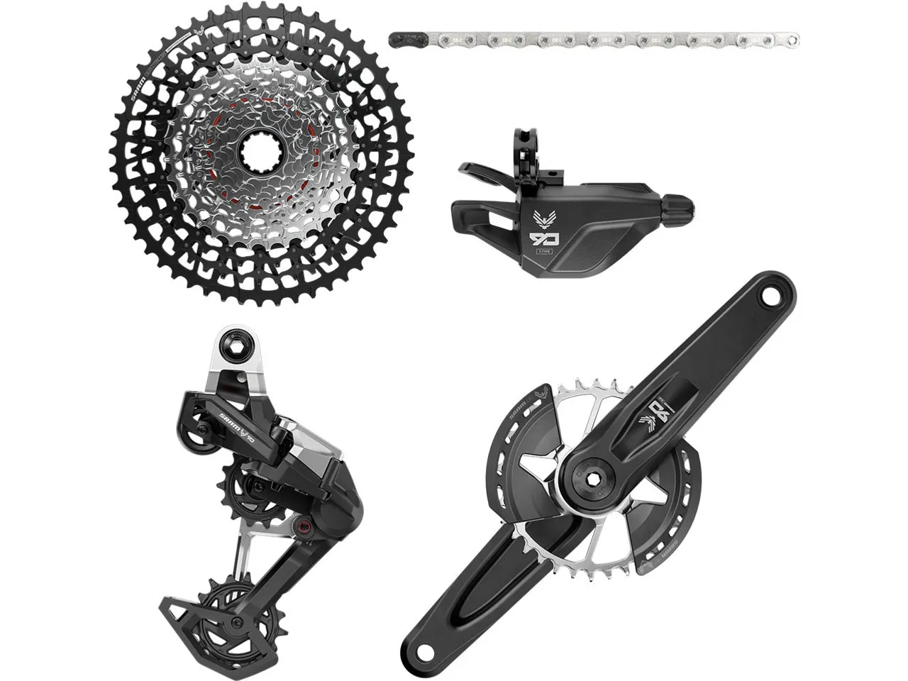 SRAM Eagle 90 DUB T-Type MTB Gruppe 1x12-fach SRAM Eagle 90 DUB T-Type MTB Gruppe 1x12-fach