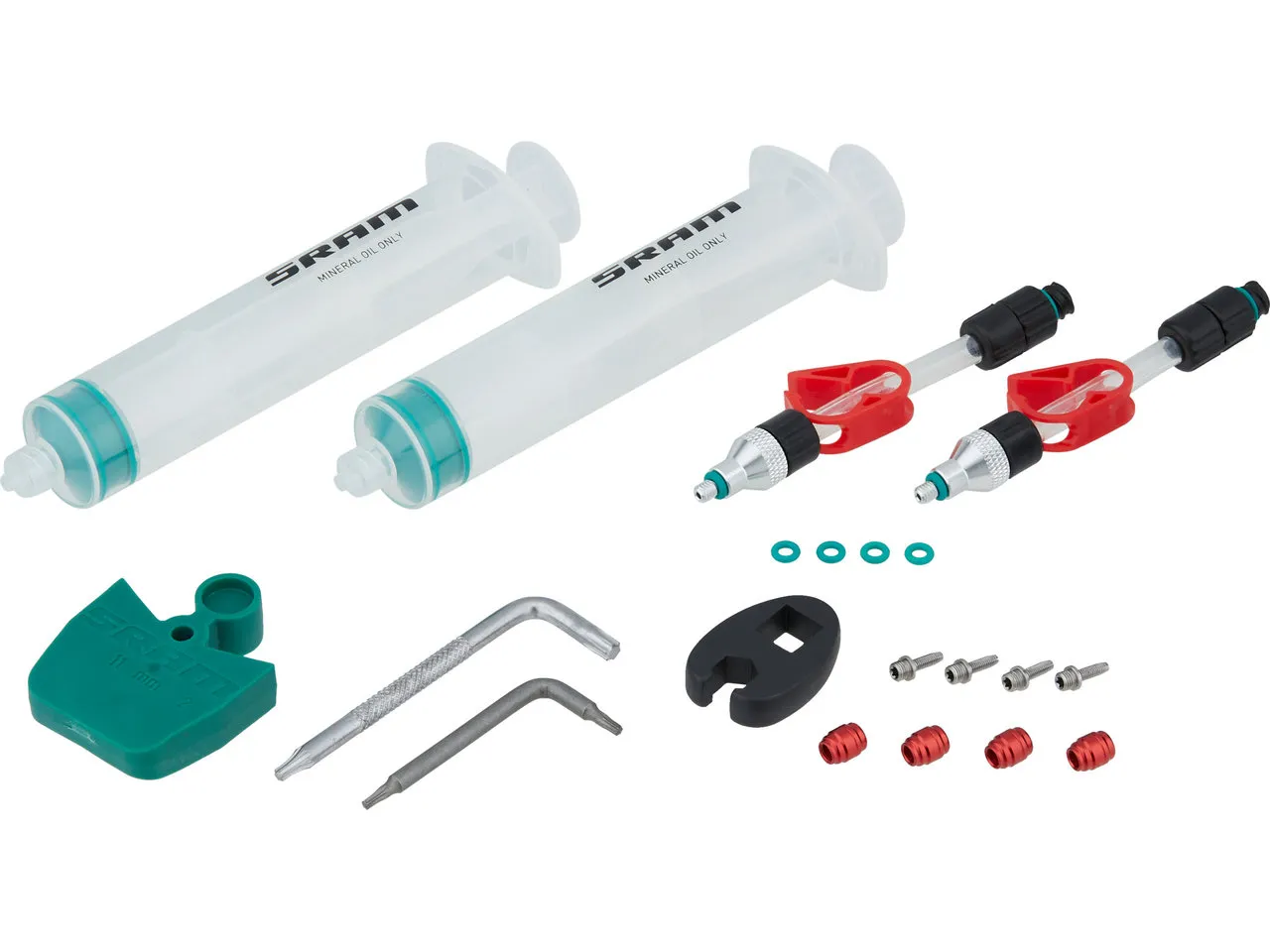 SRAM Entlüftungskit Mineralöl ohne Bremsflüssigkeit, White / black, One Size SRAM Entlüftungskit Mineralöl ohne Bremsflüssigkeit, White / black, One Size
