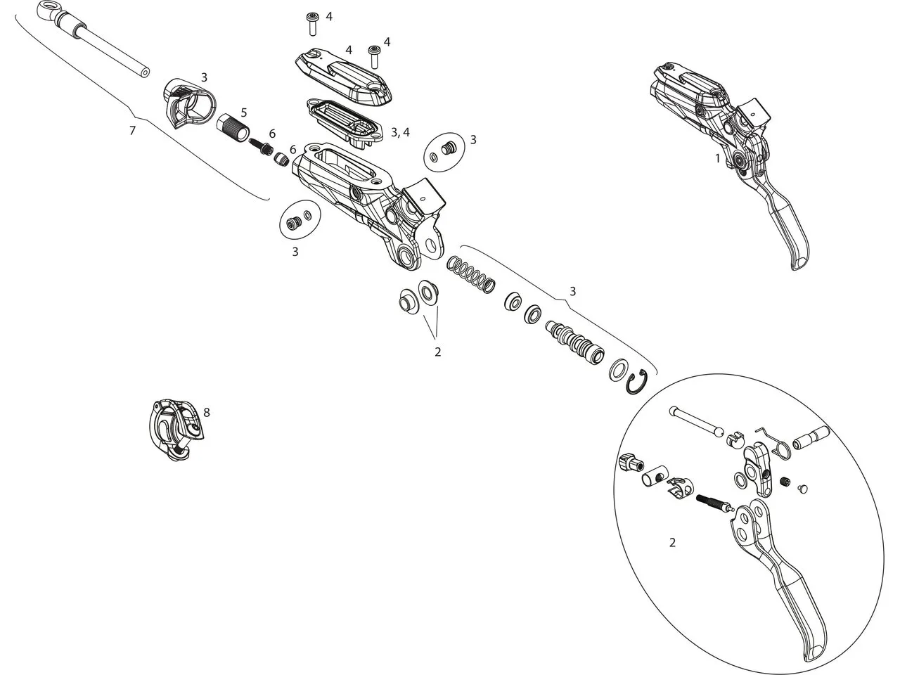 SRAM Ersatzteile Code R (B1) Bremshebel (2018), Schwarz 1 SRAM Ersatzteile Code R (B1) Bremshebel (2018), Schwarz 1