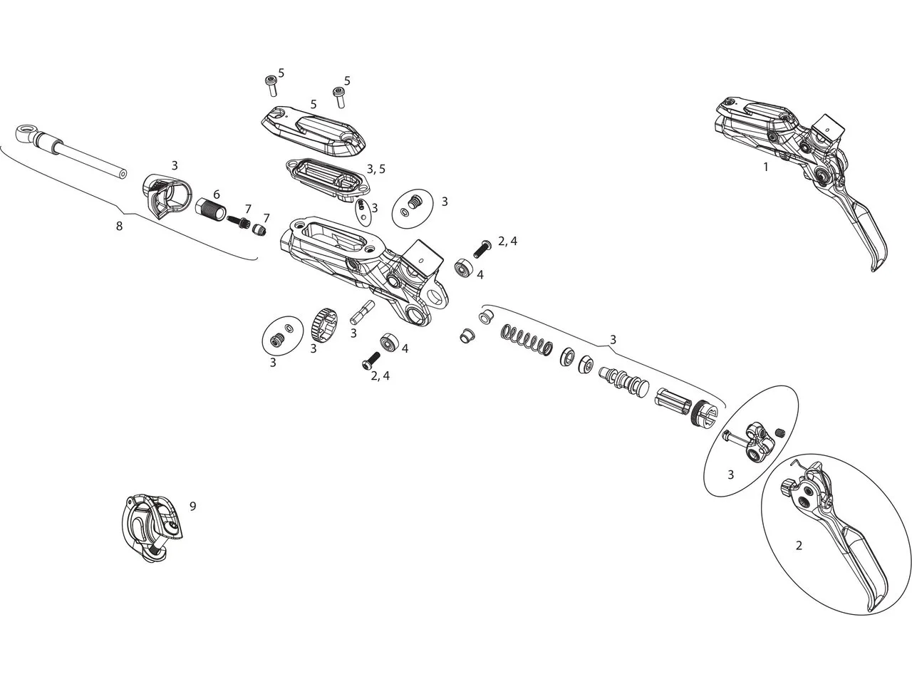 SRAM Ersatzteile Code RSC (A1) Bremshebel (2018), One_size 1 SRAM Ersatzteile Code RSC (A1) Bremshebel (2018), One_size 1