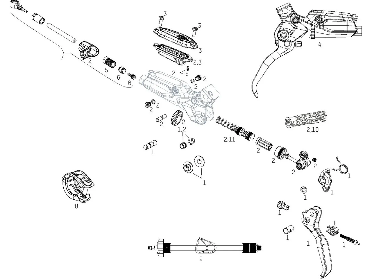 SRAM Ersatzteile G2 RSC (A1) Bremshebel (2020), Schwarz 1 SRAM Ersatzteile G2 RSC (A1) Bremshebel (2020), Schwarz 1