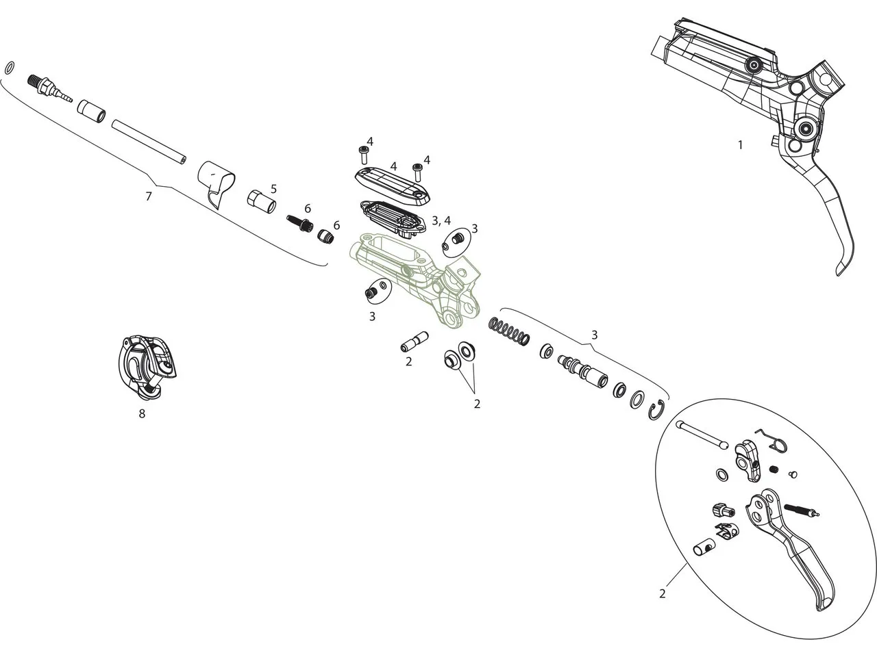 SRAM Ersatzteile Guide RE (A1) Bremshebel (2017), One_size/5er-set mit winkelschlüssel 1 SRAM Ersatzteile Guide RE (A1) Bremshebel (2017), One_size/5er-set mit winkelschlüssel 1
