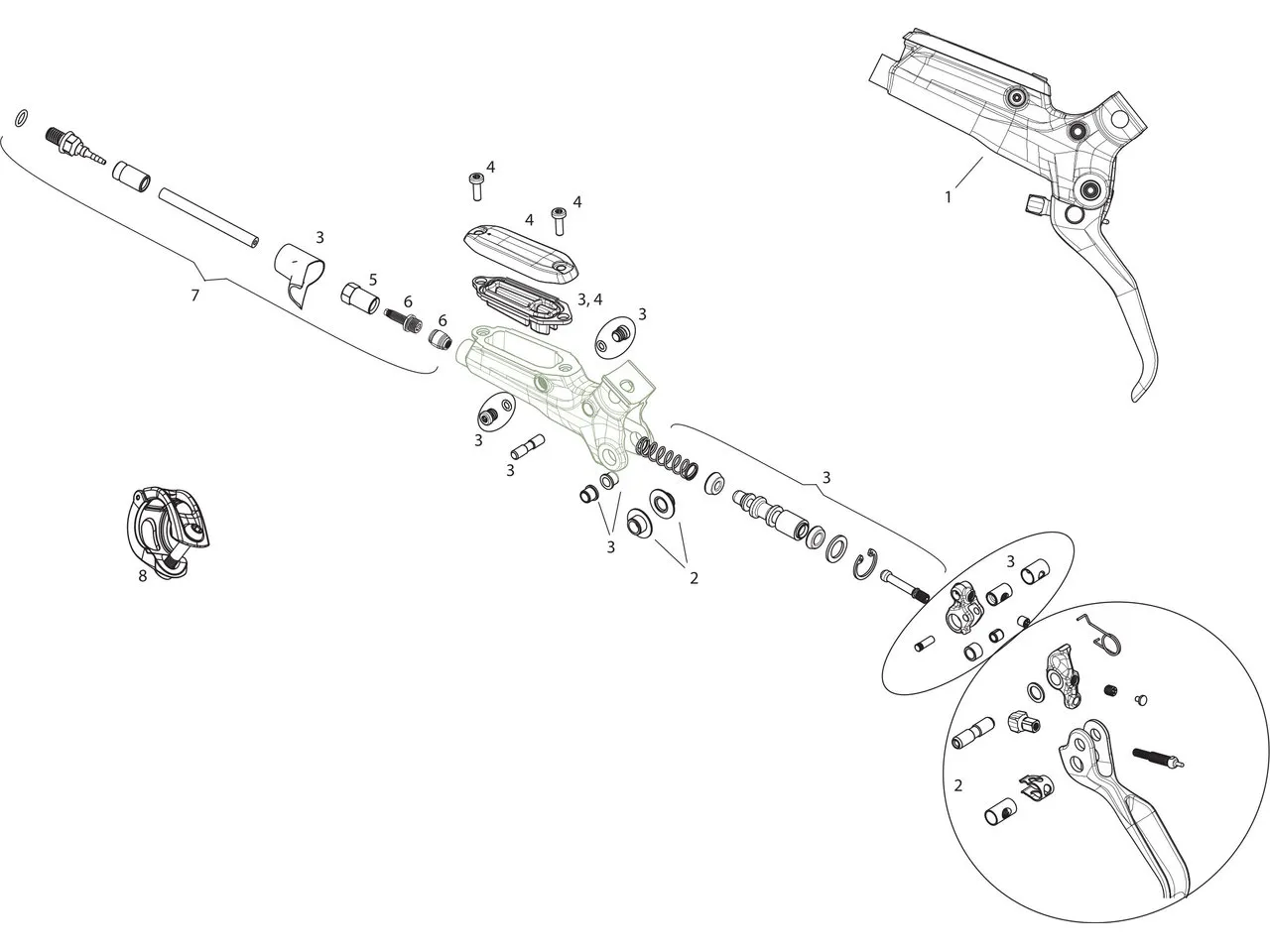 SRAM Ersatzteile Guide RS (A1) Bremshebel (2015), One_size/1er-set 1 SRAM Ersatzteile Guide RS (A1) Bremshebel (2015), One_size/1er-set 1