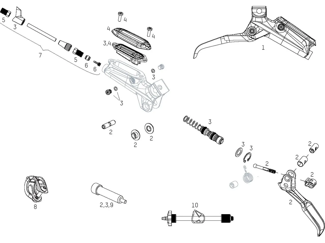 SRAM Ersatzteile Level TLM (B1) Bremshebel (2020), Schwarz 1 SRAM Ersatzteile Level TLM (B1) Bremshebel (2020), Schwarz 1