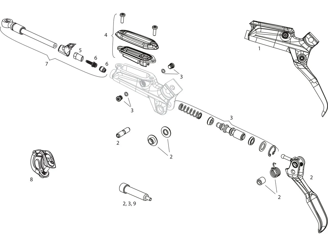 SRAM Ersatzteile Level TLM Bremshebel, One_size/1er-set 1 SRAM Ersatzteile Level TLM Bremshebel, One_size/1er-set 1