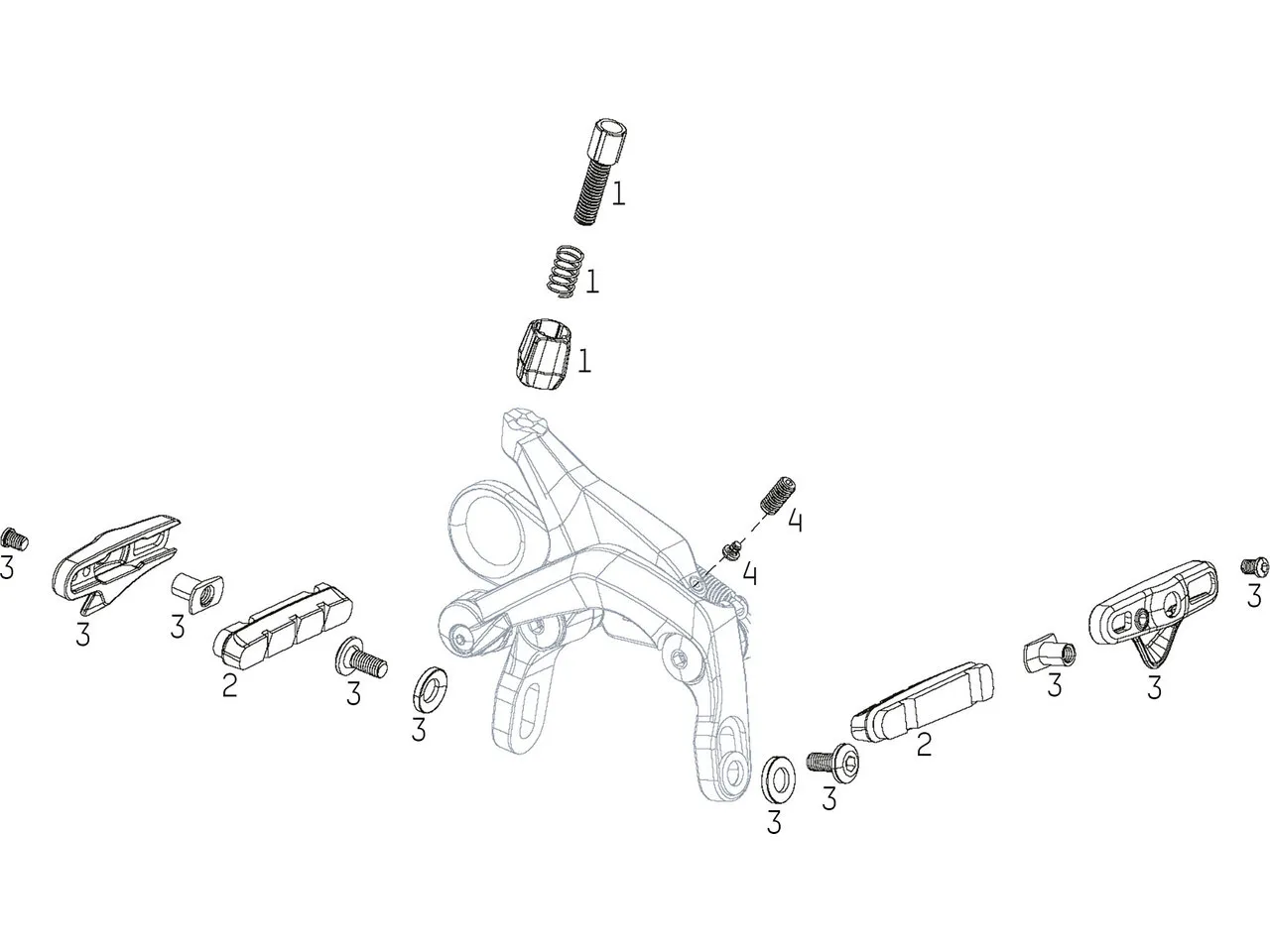 SRAM Ersatzteile S-900 Direct Mount Bremse, Schwarz/vr 1 SRAM Ersatzteile S-900 Direct Mount Bremse, Schwarz/vr 1