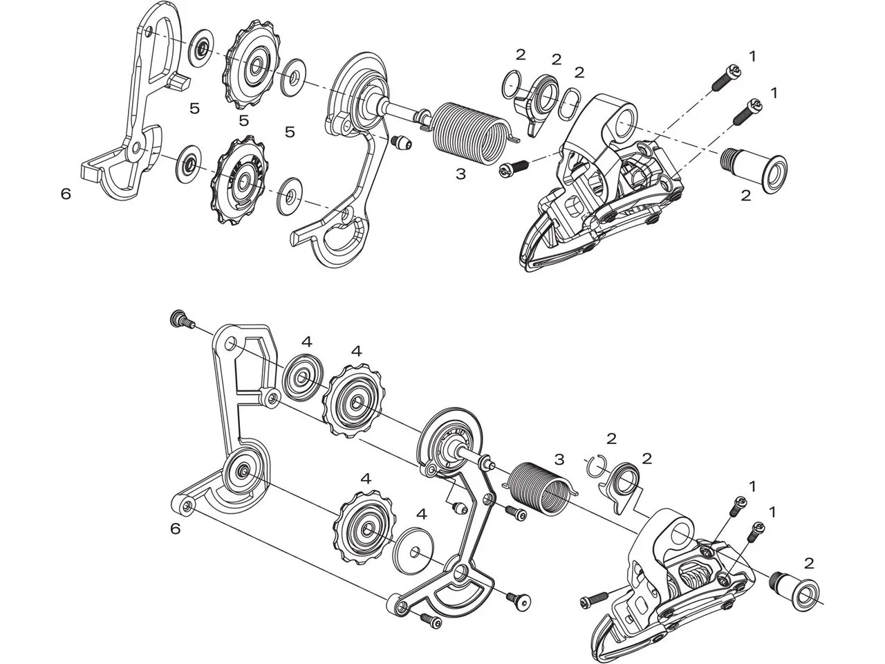 SRAM Ersatzteile X0 3x9 Schaltwerk (2006-2013), Silber 1 SRAM Ersatzteile X0 3x9 Schaltwerk (2006-2013), Silber 1