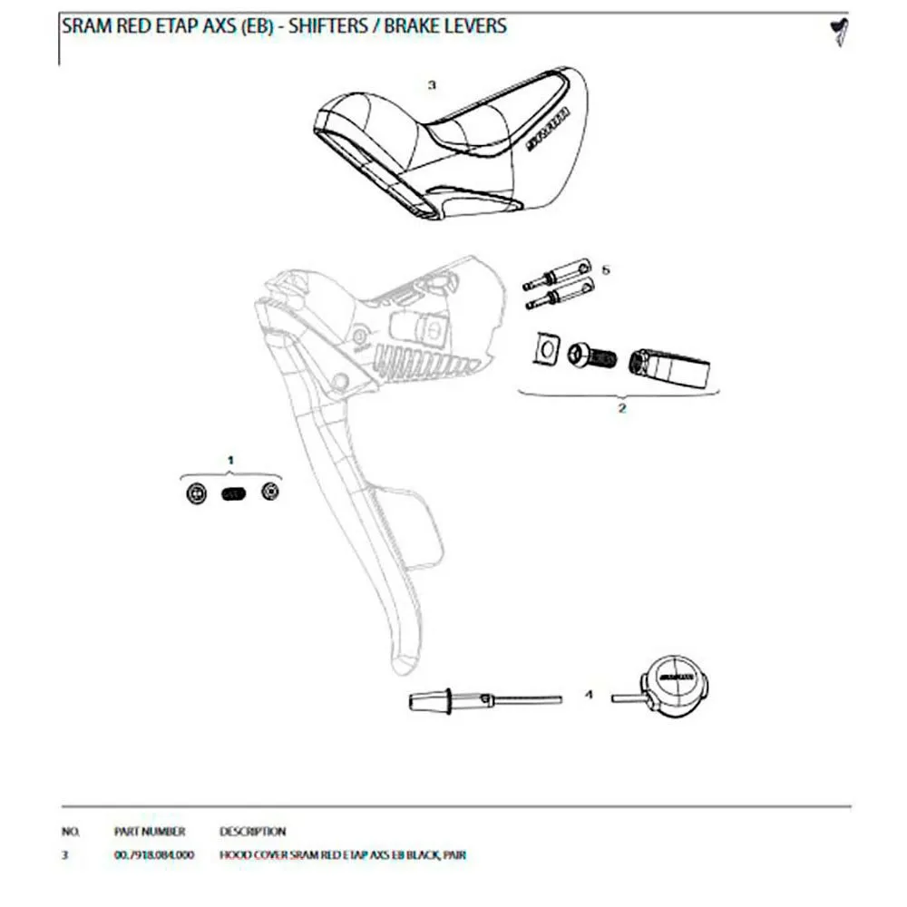 SRAM Etap Axs Rim Brake Bremshebel, Black, One Size