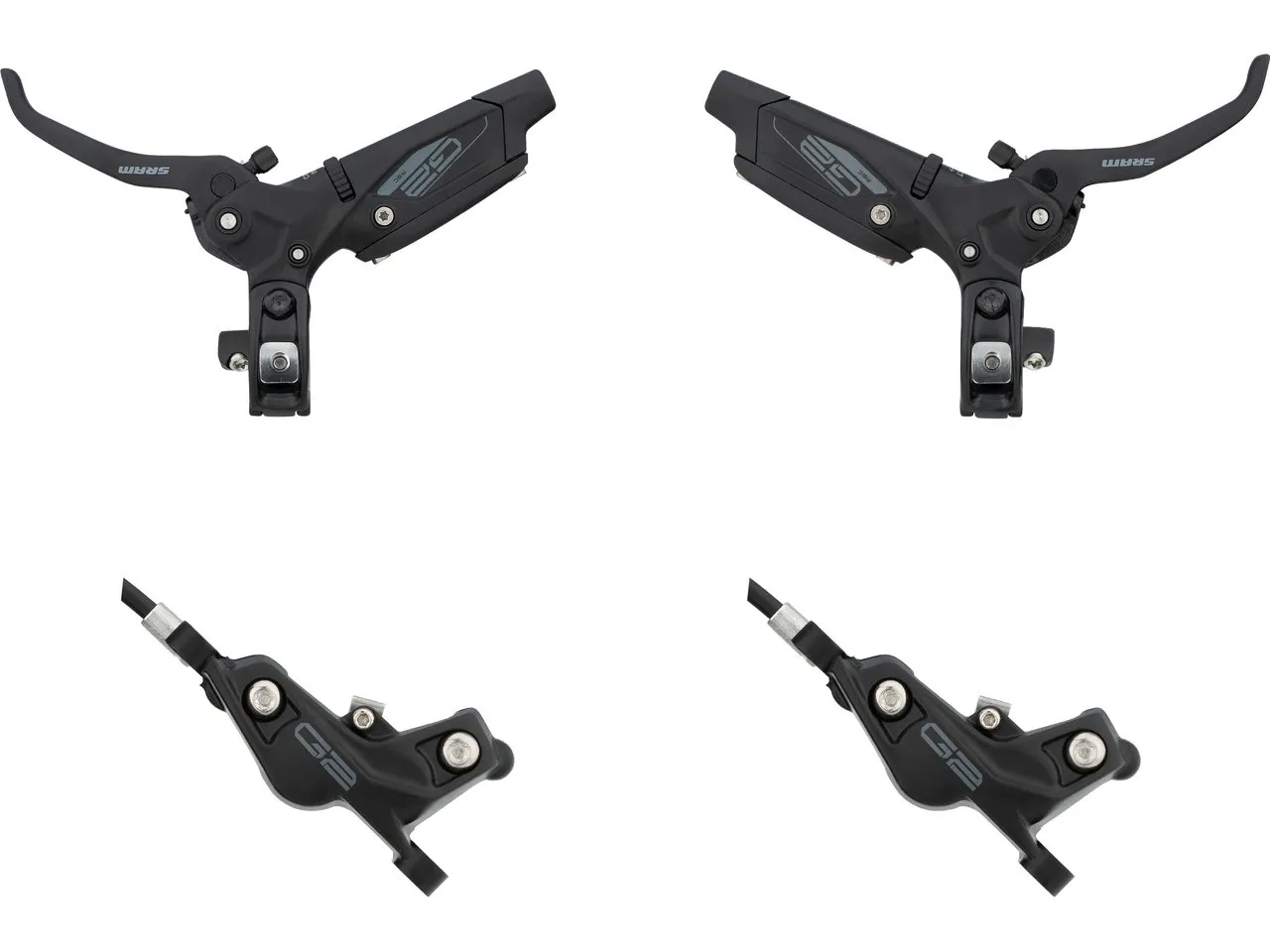 SRAM G2 RSC v+h Set Scheibenbremse, Schwarz, Satz (VR + HR)