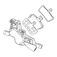 SRAM G2 Ultimate A2 Caliper Assembly Standard Scheibenbremssattel SRAM G2 Ultimate A2 Caliper Assembly Standard Scheibenbremssattel