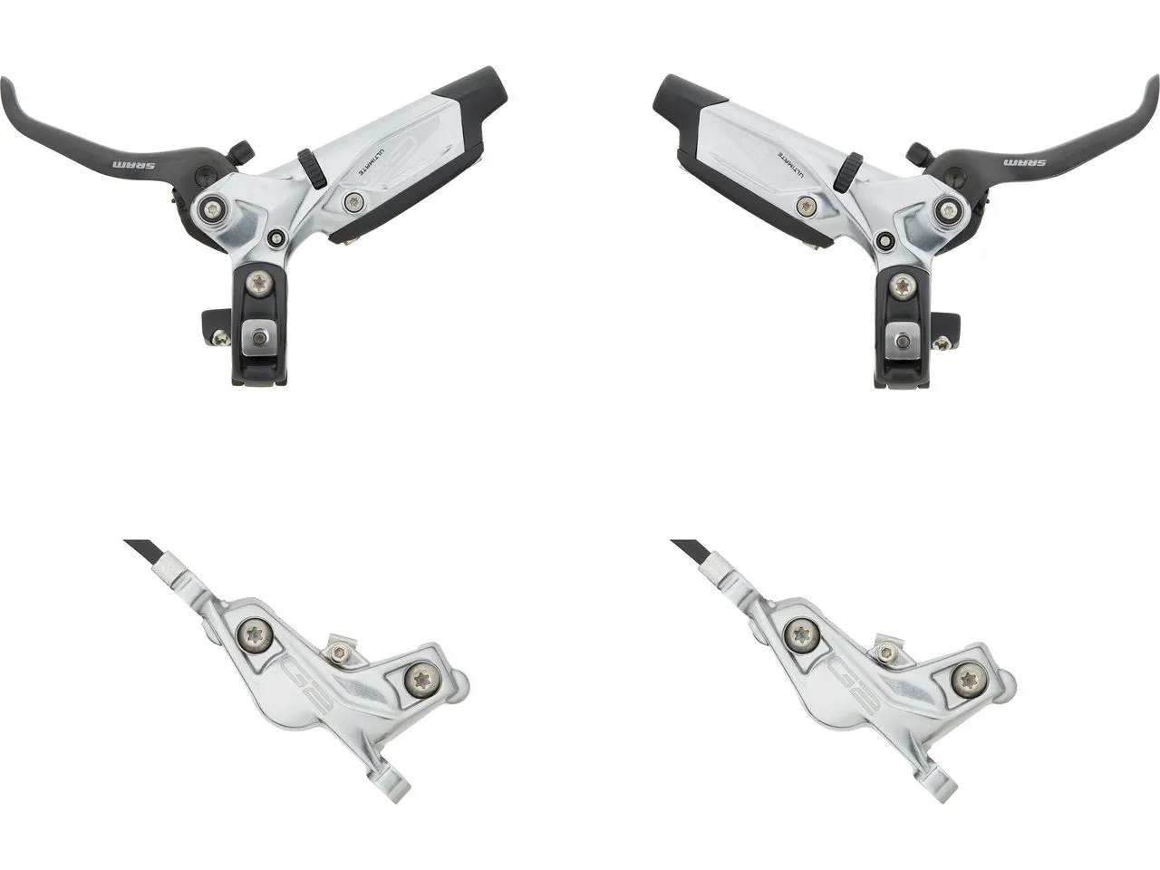 SRAM G2 Ultimate Carbon v+h Set Scheibenbremse, Grau, Satz (VR + HR) SRAM G2 Ultimate Carbon v+h Set Scheibenbremse, Grau, Satz (VR + HR)